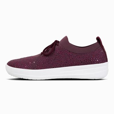 Fitflop Women's F-SPORTY Überknit Crystal Sneakers - Deep Red, AJ2574319